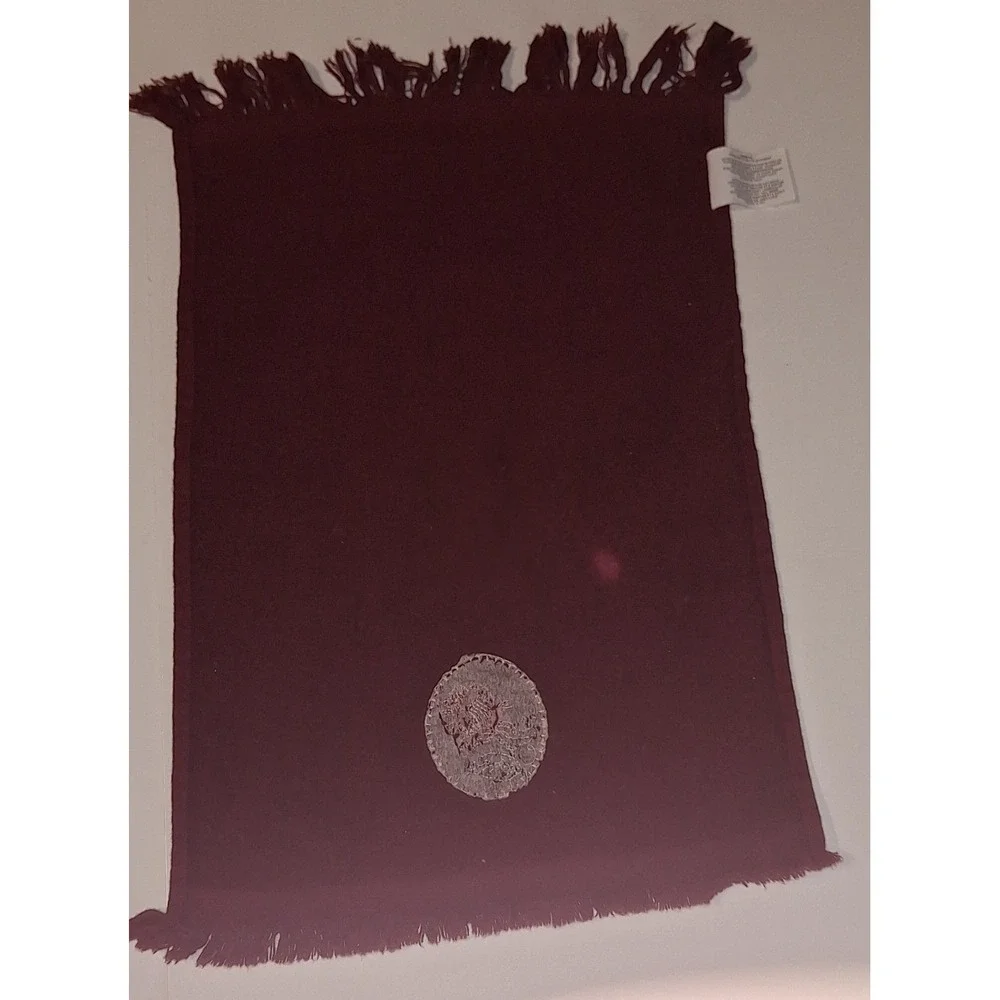 Cannon Vintage Burgundy Towel Set 4pc Pink Rose Floral Applique Cotton Canada